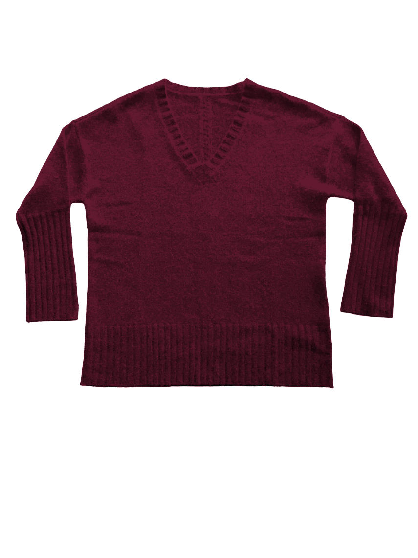 Cashmere Blend No.4 Boyfriend V-neck (Secret)