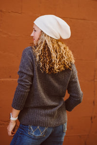 100% Cashmere No.20 Slouchy Beanie (Secret)